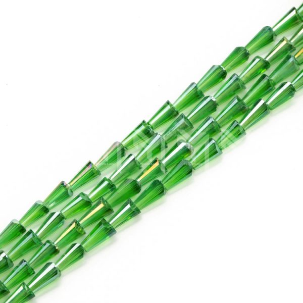کریستال پافیلی سایز 4×8 رنگ سبز شیشه ای هفت رنگ